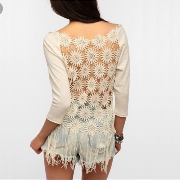 Urban Outfitters Tops - Crochet flower back top by Urban Outfitters Medium
